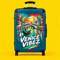 Venice Vibez Suitcase | Colorful Gondola Canal Travel Luggage
