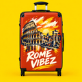 Rome Vibez Suitcase | Colosseum Travel Luggage, Italian Cityscape Print