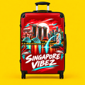 Singapore Vibez Suitcase | Merlion Marina Bay Skyline Luggage