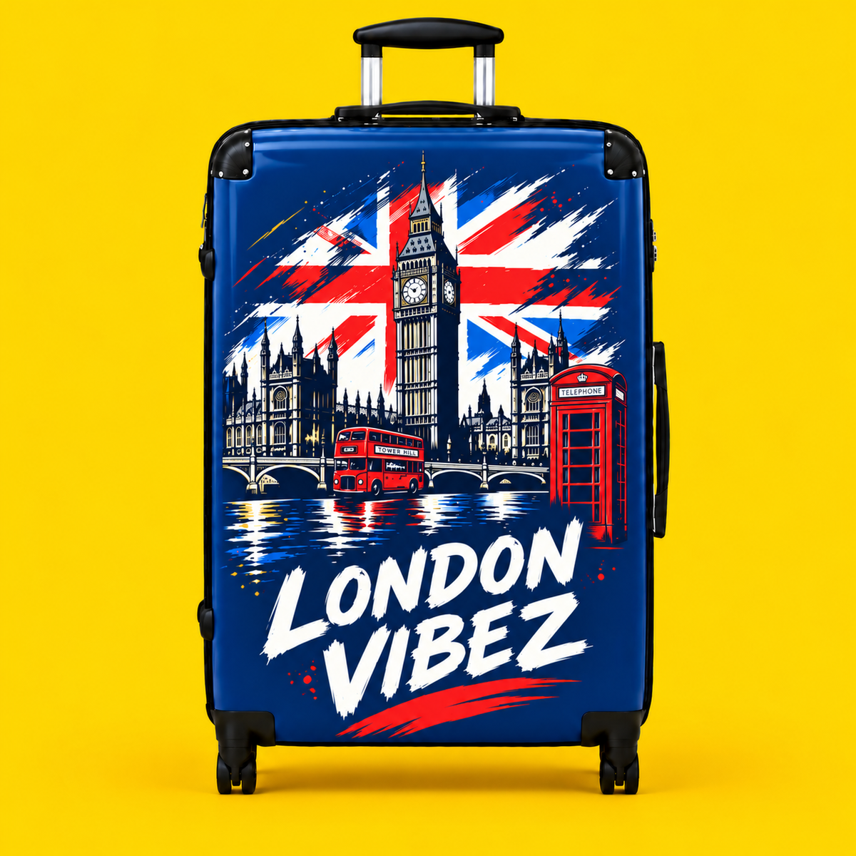 London Vibez Suitcase | Big Ben Union Jack Luggage Cover