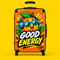 Good Energy Orange Character Suitcase | Bright Travel Luggage