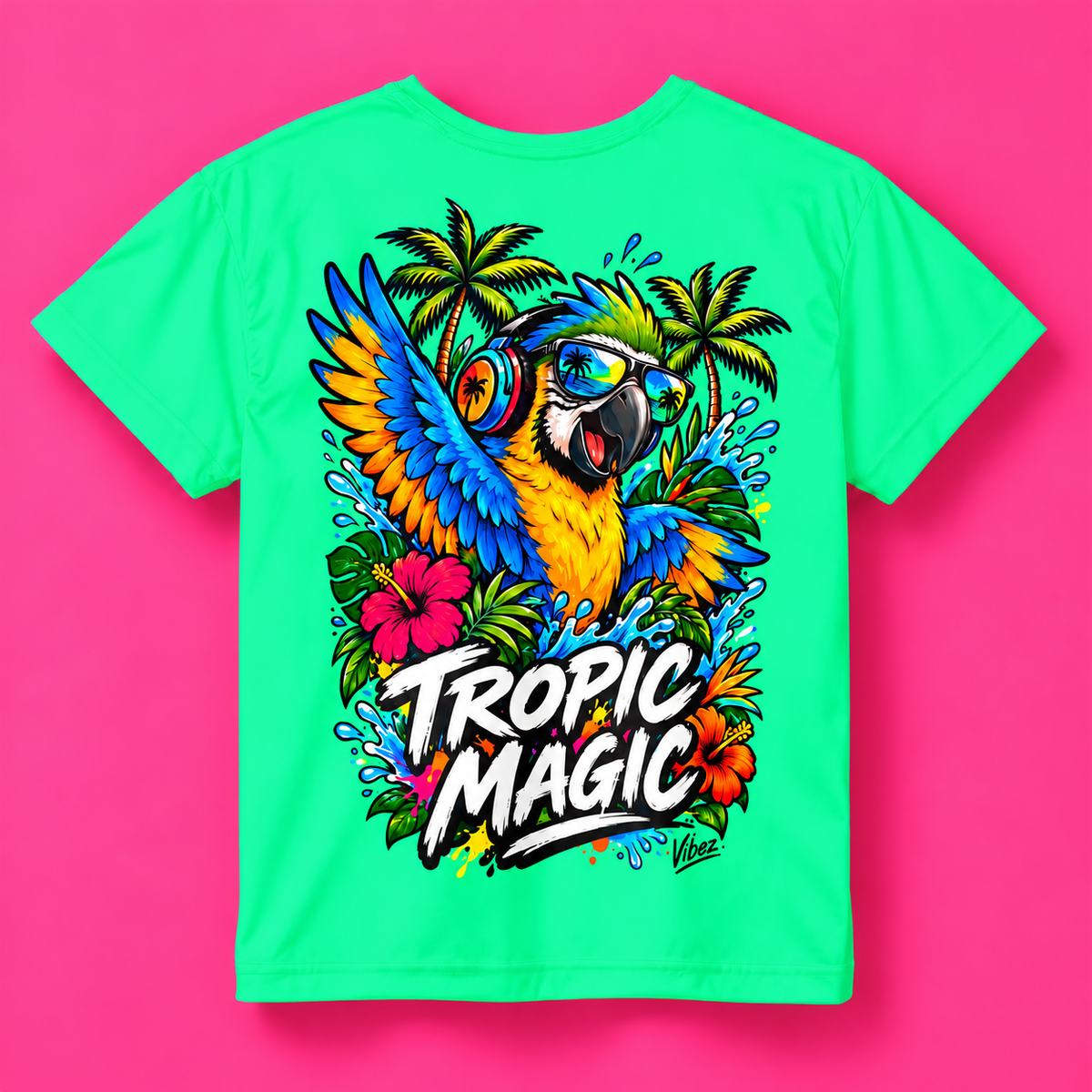 Tropic Magic Parrot Kids Jersey | Tropical Bird Graphic Tee