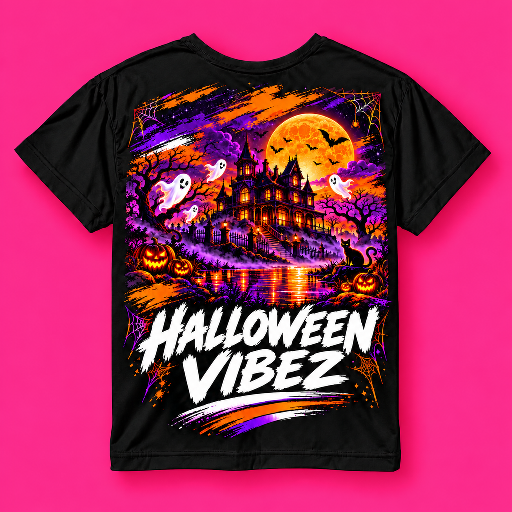 Halloween Vibez Kids Jersey | Haunted House, Ghosts, Pumpkins