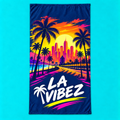 Las Vegas Vibez Beach Towel | Neon Strip Skyline Palm Trees