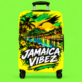 Jamaica Vibez Luggage Cover | Tropical Sunset Palm Beachcase