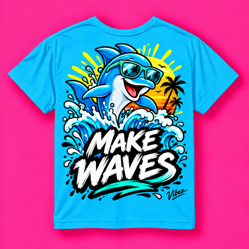 Make Waves Shark Graphic Kids Jersey | Kids Jersey