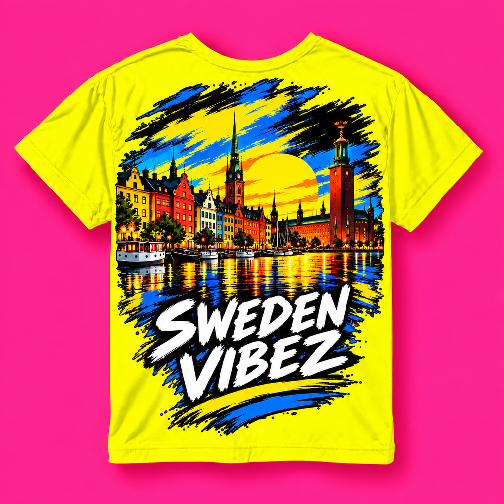 Sweden Vibez Jersey | Kids All-Over Print Sports Shirt
