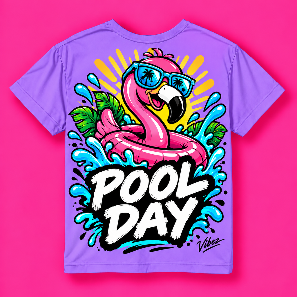 Pool Day Flamingo Kids Jersey | All-Over Print