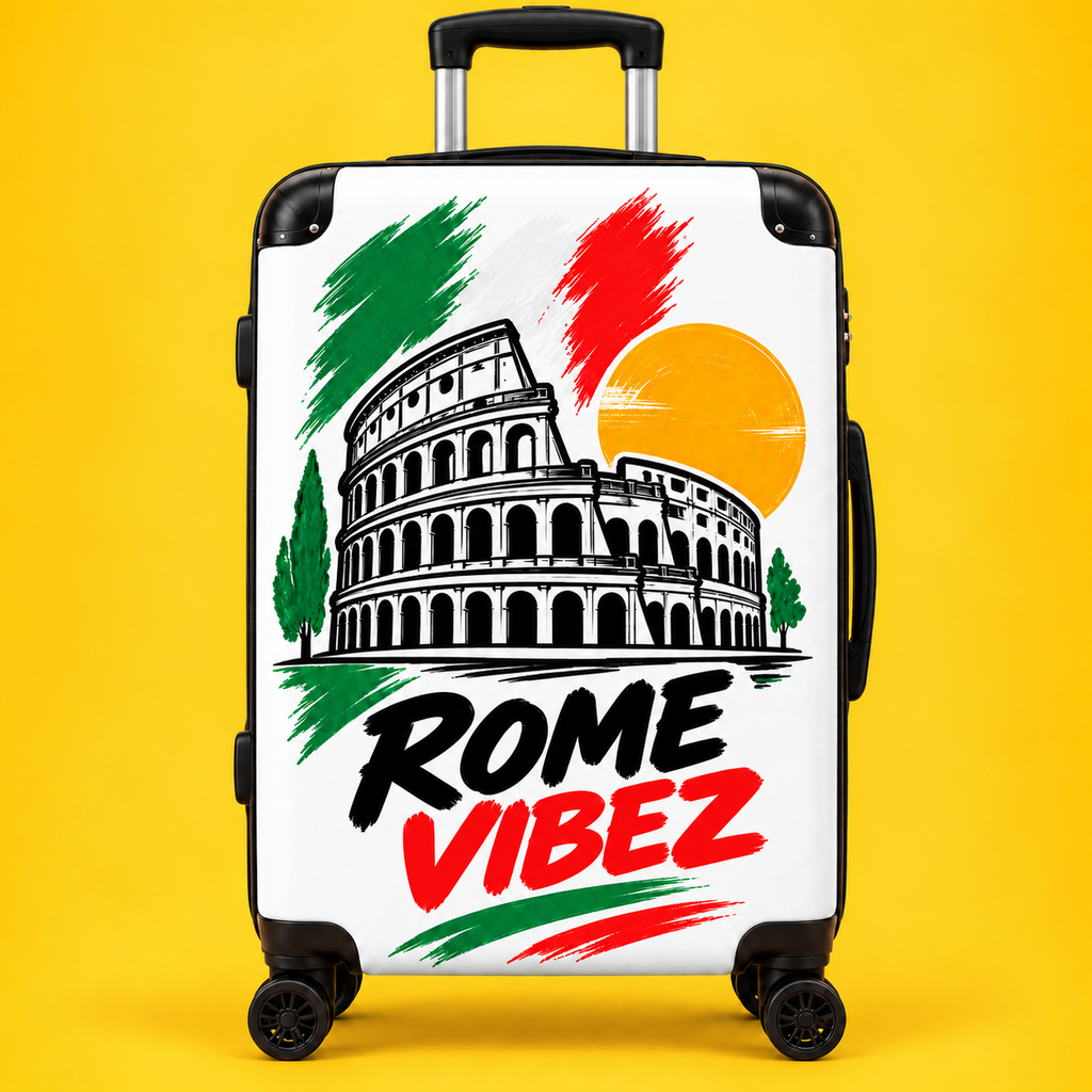 Rome Vibez Suitcase | Colosseum Italy Travel Luggage
