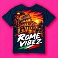 Rome Vibez Kids Jersey | Colosseum Sunset Graphic, Italian Flag Accent