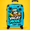 Vacay Mode Sloth Suitcase | Travel Luggage, Tropical Beach Design