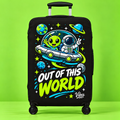 Out of This World Alien Astronaut Luggage Cover | Space Travel Suitcase Protector