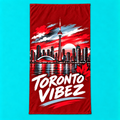 Toronto Vibez Beach Towel | Toronto Skyline, CN Tower, Maple Leaf