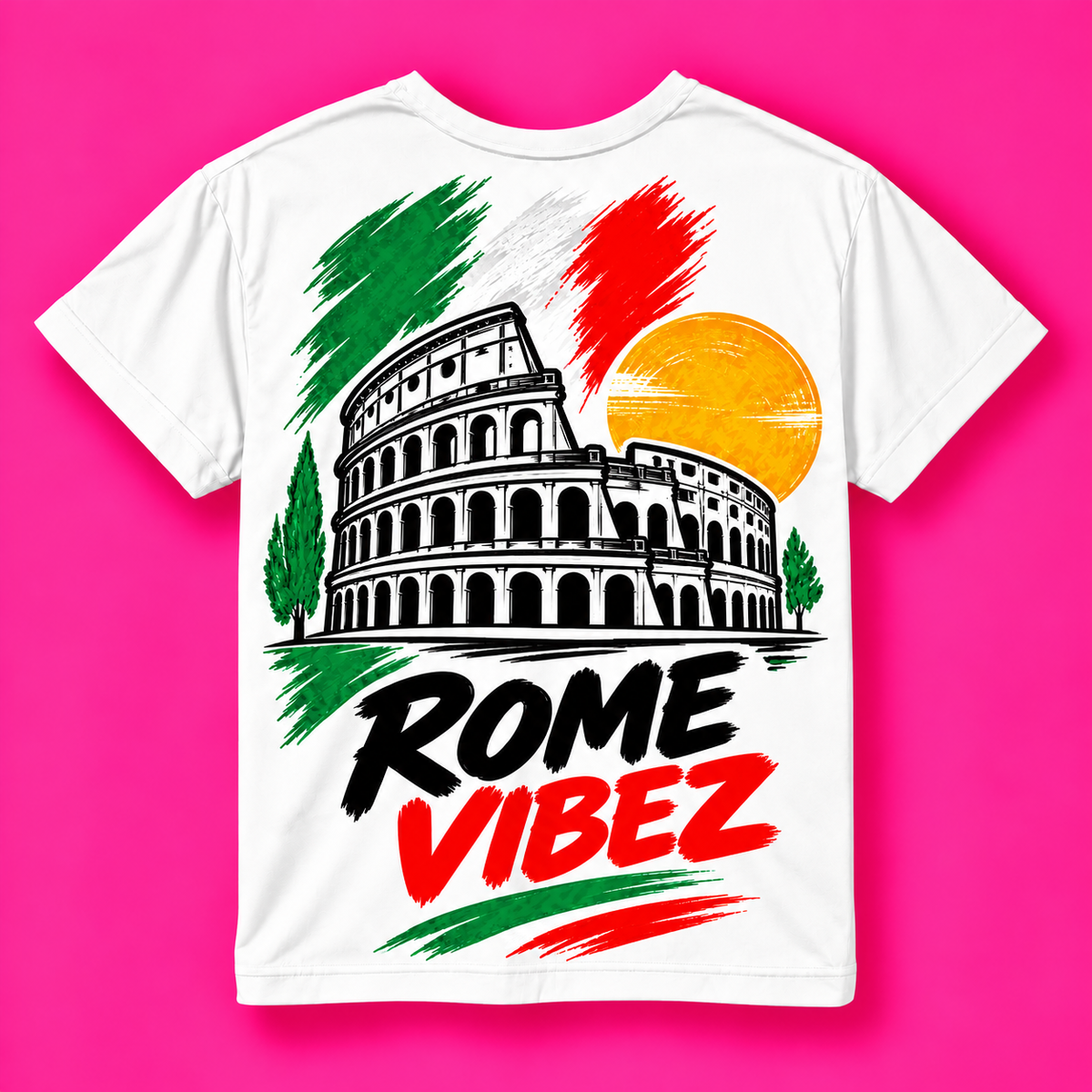 Rome Vibez Kids Jersey | Colosseum Italy skyline, Italian flag colors