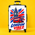 London Vibez Suitcase | Big Ben & Double Decker Bus Travel Luggage